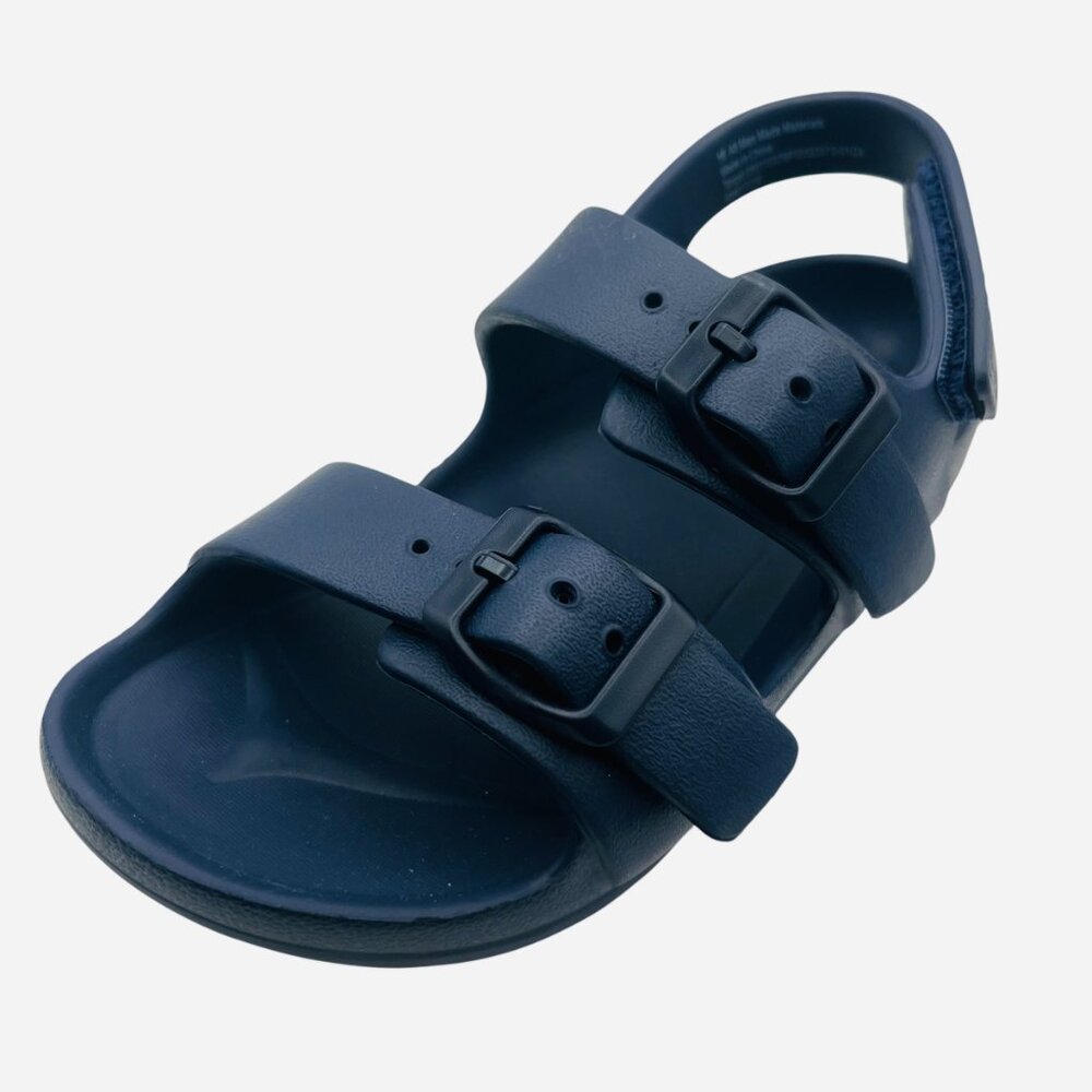 Toddler Boys' Ade Footbed Open D Toe Hook & Loop Sandals Navy Cat & Jack Size 12